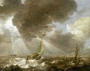 Bonaventura Peeters Dutch Ferry Boats in a Fresh Breeze Spain oil painting artist